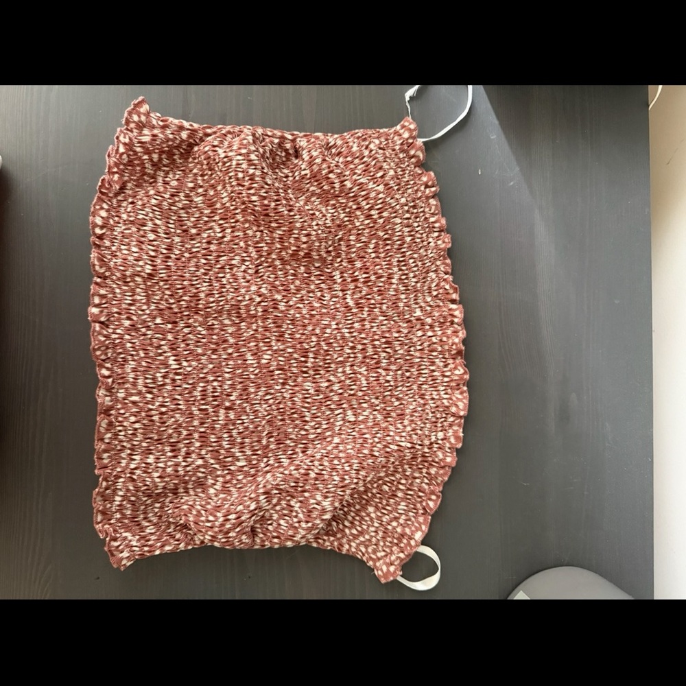 Nanamacs Red Patterned Women's tube top